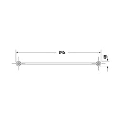 Duravit D-Code Handtuchhalter 80x848x48mm, Chrom, Messing, 1 Arm, mit Befestigungsm... DURAVIT-0099231000 4021534636202 (Abb. 1)