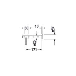 Duravit D-Code Handtuchablage 220x650x112mm, Chrom, Schraubbefestigung... DURAVIT-0099251000 4021534636226 (Abb. 1)