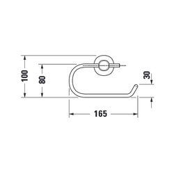 Duravit D-Code Toilettenpapierhalter, Papierrollenhalter 165x165x99mm, Chrom, Schra... DURAVIT-0099261000 4021534636233 (Abb. 1)