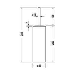 Duravit Bürstengarnitur D-Code 89x89x385mm, bodenstehend Chrom, Messing, Schraubbef... DURAVIT-0099281000 4021534812248 (Abb. 1)
