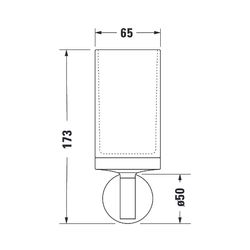 Duravit Starck T Zahnputzbecher einzeln wandhäng., Position mitte, 65x98x173mm, Chr... DURAVIT-0099311000 4053424693781 (Abb. 1)