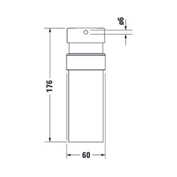 Duravit Starck T Seifenspender 126x60x176mm, Edelstahl gebürstet/Mattweiß, Messing,... DURAVIT-0099357000 4067116086942 (Abb. 1)