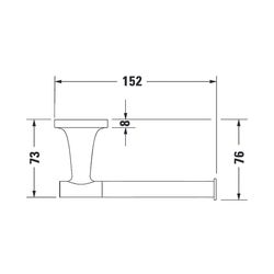 Duravit Starck T Toilettenpapierhalter, Papierrollenhalter 152x152x50mm, Edelstahl ... DURAVIT-0099377000 4067116086911 (Abb. 1)