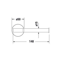 Duravit Starck T Toilettenpapierhalter, Papierrollenhalter 152x152x50mm, Edelstahl ... DURAVIT-0099377000 4067116086911 (Abb. 1)