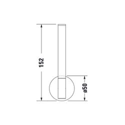 Duravit Starck T Ersatzrollenhalter 50x50x152mm, Edelstahl gebürstet... DURAVIT-0099397000 4067116086850 (Abb. 1)
