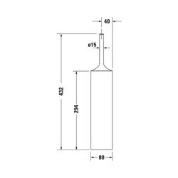 Duravit Bürstengarnitur Starck T 80x80x432mm, Bodenstehend, Gold poliert, Messing... DURAVIT-0099453400 4067116087314 (Abb. 1)