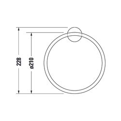 Duravit Starck T Handtuchring 73x210x228mm, Chrom glänzend... DURAVIT-0099471000 4053424693910 (Abb. 1)