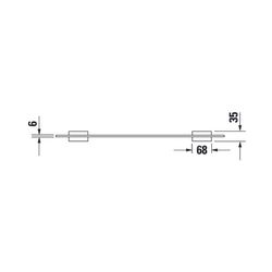 Duravit Karree Glasablagen aus Glas 110x600x6mm, Chrom glänzend... DURAVIT-0099501000 4021534901195 (Abb. 1)