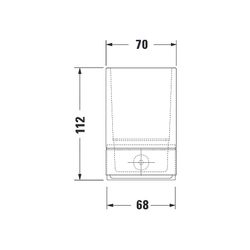 Duravit Karree Zahnputzbecher einzeln wandhängend, Position mitte, 100x69x110mm, Ch... DURAVIT-0099511000 4021534901089 (Abb. 1)
