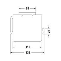 Duravit Karree Toilettenpapierhalter, Papierrollenhalter 138x138x115mm, Chrom... DURAVIT-0099551000 4021534901119 (Abb. 1)