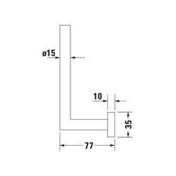 Duravit Karree Ersatzrollenhalter 68x68x158mm, Chrom... DURAVIT-0099561000 4021534901140 (Abb. 1)