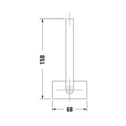 Duravit Karree Ersatzrollenhalter 68x68x158mm, Chrom... DURAVIT-0099561000 4021534901140 (Abb. 1)