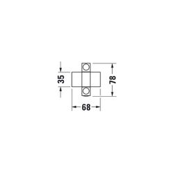 Duravit Karree Handtuchhalter 68x450x75mm, Chrom, Messing, 2 Arme, mit Befestigungs... DURAVIT-0099581000 4021534901133 (Abb. 1)