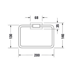 Duravit Karree Handtuchring 200x58x142mm, Chrom... DURAVIT-0099611000 4021534901218 (Abb. 1)