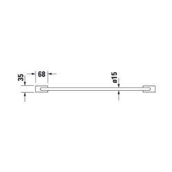 Duravit Karree Handtuchablage 668x240x35mm, Chrom... DURAVIT-0099621000 4021534901171 (Abb. 1)