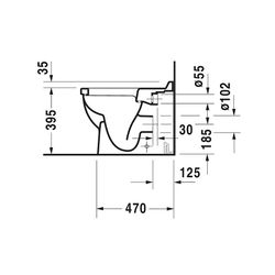 Duravit Starck 3 Stand WC 560x360x430mm, Weiß Hochglanz, 6l, Tiefspüler, geschlosse... DURAVIT-0124090000 4021534223792 (Abb. 1)