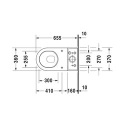 Duravit Starck 3 Stand WC für Kombination 655x370x430mm, Weiß Hochglanz, 6l, Tiefsp... DURAVIT-0126010000 4021534223976 (Abb. 1)