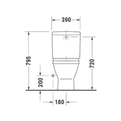Duravit Starck 3 Stand WC für Kombination 655x370x430mm, Weiß Hochglanz, 6l, Tiefsp... DURAVIT-0126010000 4021534223976 (Abb. 1)