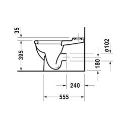 Duravit Starck 3 Stand WC für Kombination 660x370x430mm, Weiß Hochglanz, 6l, Tiefsp... DURAVIT-0128090000 4021534224096 (Abb. 1)