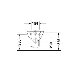 Duravit Serie 1930 Wand-WC 585x355x345mm, Weiß Hochglanz, 6l, WonderGliss, Tiefspü... DURAVIT-01820900001 4021534174933 (Abb. 1)