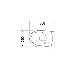 Duravit D-Code Wand-WC 560x355x385mm, Weiß Hochglanz, 6l, Tiefspüler, geschlossen, ... DURAVIT-0184090000 4021534063954 (Abb. 1)