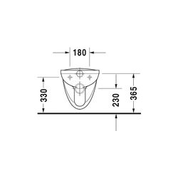 Duravit D-Code Wand-WC 560x355x385mm, Weiß Hochglanz, 6l, Tiefspüler, geschlossen, ... DURAVIT-0184090000 4021534063954 (Abb. 1)