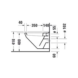Duravit Design Classics Wand-WC 530x360x340mm, Weiß Hochglanz, 6l, Tiefspüler, halb... DURAVIT-0192090000 4021534064906 (Abb. 1)