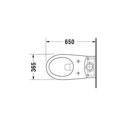 Duravit Design Classics Wand-WC 650x365x360mm, Weiß Hochglanz, 6l, Tief- und Flachs... DURAVIT-0195090000 4021534065231 (Abb. 1)