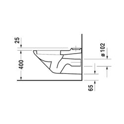 Duravit Design Classics Wand-WC 650x365x360mm, Weiß Hochglanz, 6l, Tief- und Flachs... DURAVIT-0195090000 4021534065231 (Abb. 1)