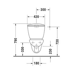 Duravit Design Classics Wand-WC 650x365x360mm, Weiß Hochglanz, 6l, Tief- und Flachs... DURAVIT-0195090000 4021534065231 (Abb. 1)