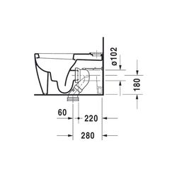 Duravit Starck 1 Stand WC für Kombination 640x415x385mm, Weiß Hochglanz, 4,5l, Tief... DURAVIT-0233090064 4021534713323 (Abb. 1)