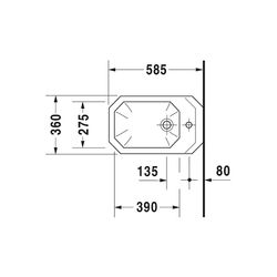 Duravit Serie 1930 Wandbidet 585x360x345mm, Weiß Hochglanz, WonderGliss, 1 HL, mit... DURAVIT-02661000001 4021534178924 (Abb. 1)