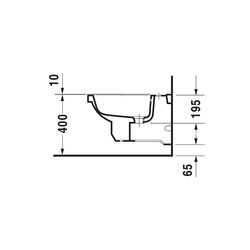 Duravit Serie 1930 Wandbidet 585x360x345mm, Weiß Hochglanz, WonderGliss, 1 HL, mit... DURAVIT-02661000001 4021534178924 (Abb. 1)
