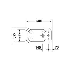 Duravit Serie 1930 Stand Bidet 600x355x390mm, Weiß Hochglanz, 1 HL, mit Überlauf... DURAVIT-0267100000 4021534071331 (Abb. 1)