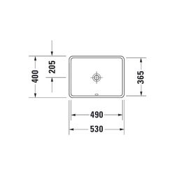 Duravit Starck 3 Einbauwaschtisch 365x530x180mm, Weiß Hochglanz, ohne HLB, mit Über... DURAVIT-0305490000 4021534226984 (Abb. 1)