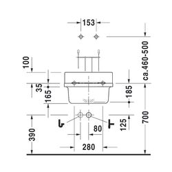 Duravit Starck 3 Ausgussbecken 480 mm, Weiß Hochglanz, Rechteckig, ohne HLB/Überlau... DURAVIT-0313480000 4021534279553 (Abb. 1)