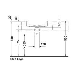 Duravit Vero Halbeinbauwaschtisch 470x550x170mm, Weiß Hochglanz, 1 HL, mit Überlauf... DURAVIT-0314550000 4021534484452 (Abb. 1)