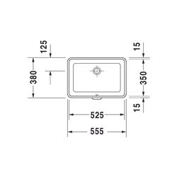 Duravit Design Classics Einbauwaschtisch 380x525x115mm, Weiß Hochglanz, WonderGlis... DURAVIT-03165300001 4021534310942 (Abb. 1)