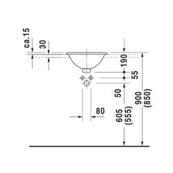 Duravit Architec Einbauwaschtisch 400x400x190mm, Weiß Hochglanz, ohne HLB, mit Über... DURAVIT-0318400000 4021534298158 (Abb. 1)