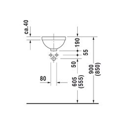 Duravit Architec Einbauwaschtisch 320x320x190mm, Weiß Hochglanz, ohne HLB, mit Über... DURAVIT-0319270000 4021534298066 (Abb. 1)