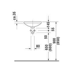 Duravit Architec Einbauwaschtisch 400x400x145mm, Weiß Hochglanz, ohne HLB/Überlauf,... DURAVIT-0319370000 4021534298103 (Abb. 1)
