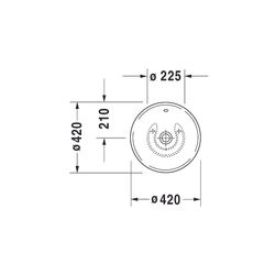 Duravit Design Classics Aufsatzbecken 420mm, Weiß Hochglanz, rund, ohne HLB, mit Üb... DURAVIT-0325420000 4021534075353 (Abb. 1)