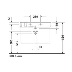 Duravit Vero Waschtisch 490x850x170mm, Weiß Hochglanz, Rechteckig, 1 Waschplatz/HL ... DURAVIT-0329850000 4021534317415 (Abb. 1)