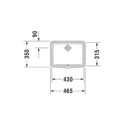 Duravit Vero Einbauwaschtisch 315x465x160mm, Weiß Hochglanz, WonderGliss, ohne HLB... DURAVIT-03304300001 4021534812620 (Abb. 1)