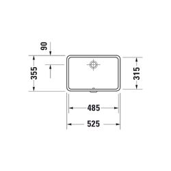 Duravit Vero Einbauwaschtisch 315x485x160mm, Weiß Hochglanz, ohne HLB, mit Überlauf... DURAVIT-0330480000 4021534317682 (Abb. 1)
