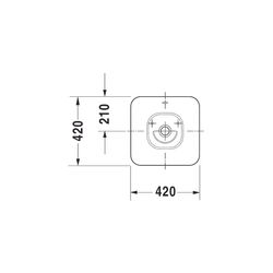 Duravit Design Classics Aufsatzbecken 420mm Weiß Hochglanz, Quadratisch, ohne HLB m... DURAVIT-0333420000 4021534333620 (Abb. 1)