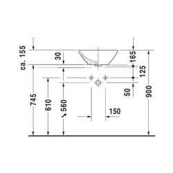 Duravit Design Classics Aufsatzbecken 420mm Weiß Hochglanz, Quadratisch, ohne HLB m... DURAVIT-0333420000 4021534333620 (Abb. 1)