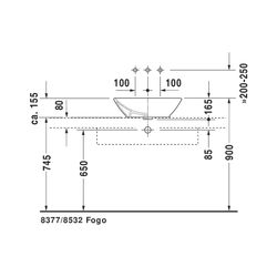Duravit Design Classics Aufsatzbecken 550mm Weiß Hochglanz, rechteckig ohne HLB, mi... DURAVIT-0334520000 4021534333644 (Abb. 1)