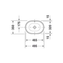 Duravit Design Classics Aufsatzbecken 495mm, Weiß Hochglanz, WonderGliss, Oval, oh... DURAVIT-03355000001 4021534333590 (Abb. 1)