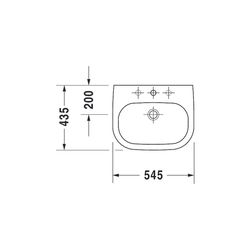 Duravit D-Code Einbauwaschtisch 435x545x195mm, Weiß Hochglanz, mit HLB/Überlauf, 1 ... DURAVIT-0337540000 4021534344077 (Abb. 1)